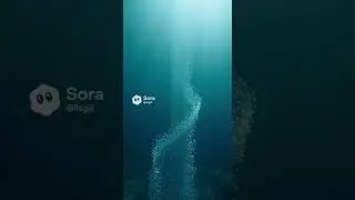 Particles Form Vibrating Spiral Cylinder With No Creature Visible &ndash; Diver POV