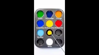 How to Create 19 New Colors Using Cobalt Blue, Medium Yellow, Brilliant Red & White | Color Mixing
