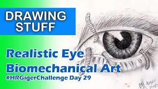Realistic Eye | Draw In a Biomechanical Style | #HRGigerChallenge