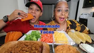HOMEMADE LOADED TACOS MUKBANG WITH MY BABY DADDY