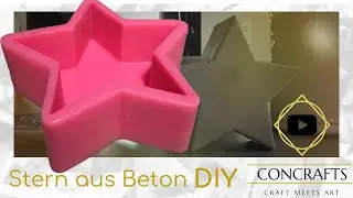 Stern sehr einfach aus Beton selber gie&szlig;en [HowTo / DIY]