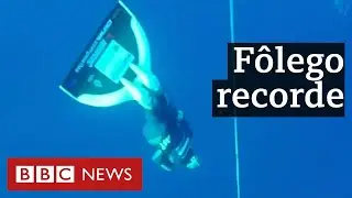 Eslovena de 39 anos quebra recorde mundial de mergulho livre