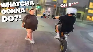 Dallas crack head street race - too close for comfort!