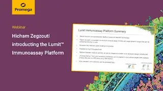 Promega and Arctoris webinar clip with Hicham Zegzouti introducting the Lumit Immunoassay Platform