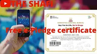 SAY YES TO LIFE, NO TO DRUGS PLEDGE 2021// FREE CERTIFICATE 100℅//how to get e-Pledge certificate