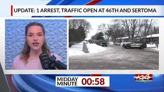 Midday Minute: Arrest & traffic open, Officer shooting justified, Wintry impact