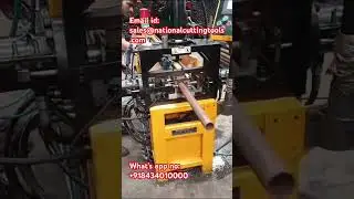 Pipe punching machine scaffolding holes in metal pipes, such as steel, stainless steel & Aluminium