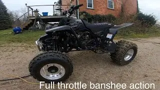 YAMAHA BANSHEE 350 walk around and FULL THROTTLE