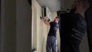Installing two air conditioners on a loggia with a wet facade #shorts #nsk #shorts #diy