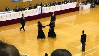 H27年度九州高等学校選抜剣道大会準決勝  島原対九州学院  代表選 松崎対星子