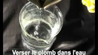 Plomb fondu refroidi dans l'eau (par Jean Duperrex)