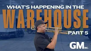 What's Happening in the Warehouse #4: Equipment and delivery vehicles come in and out, & a trombone