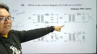 Half-Wave Rectifier Diagram Confusion Solved | Odisha PMT 2004 Physics MCQ