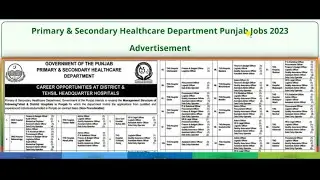 Primary and Secondary Healthcare Jobs 2023 - career opportunities