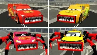 NEW UPGRADE MONSTER CAR: MCQUEEN PURPLE MONSTER,TRUCK EATER And TAXI EATER...In Gmod