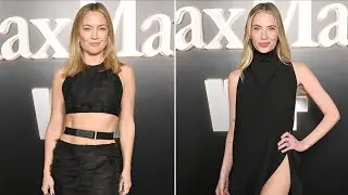 Kate Hudson flashes her abs in a crop top while Ashley Benson wears a VERY daring thigh