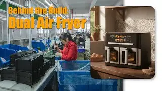 Dual Air Fryer Assembly Process #sunglory #homeappliances #manufacturing #oem