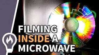 Slow mo CD in a microwave - Filmed from the inside #2