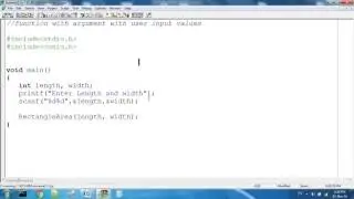Function With Argument With User Input In C Programming