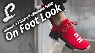 Pharrell x adidas 'Hu' NMD Red On Foot Video | The Sole Supplier