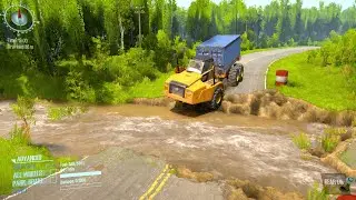 Mind-blowing! How Driver Crossed Collapsed Bridge On The Dangerous Road - Spintires Mudrunner 2018