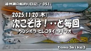 2025 11 20（＃051） シイラ・ヒレコダイ・タチウオ　＝遠州灘の船釣り日記＝