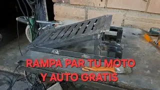 Cómo fabricar hacer una rampa para motocicleta y autos residentes en casa de metal fácil y barato 