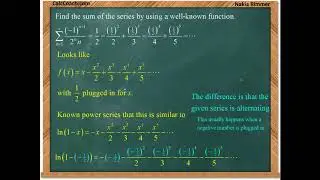 Taylor Series Application: Find the sum of a series (Example 1)