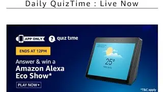 Amazon Today quiz || 20 March Amazon quiz Answers|| Alexa Eco Quiz Answer