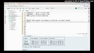 SQL- CURDATE( )/CURTIME( )/NOW( )