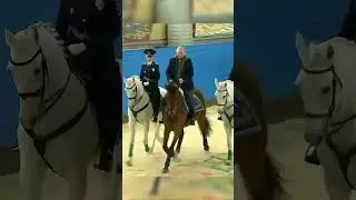 #putin #lider #presidente #rusia Putin is riding a horse with a group of women.