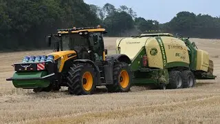 Harvest 2024 - Baling Straw with JCB Fastrac 4220 & Krone BiGPack