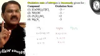 Oxidation state of nitrogen is incorrectly given for : Compound Oxi...