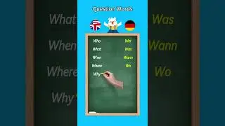 German Question Words #german #learngerman  #languagelearning #fluenday