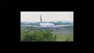 Plus Ultra A340-300 On The Rollout After Landing at Manchester Airport | #shorts