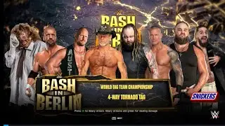 WWE World tag team championship match 4-way tornado tag elimination match