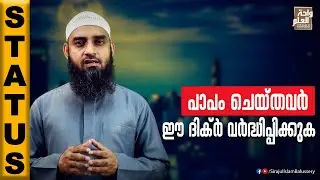 പാപം ചെയ്തവർ ഈ ദിക്ർ വർദ്ധിപ്പിക്കുക | #Shorts | Status Video | Sirajul Islam Balussery