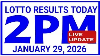 2PM DRAW Lotto Results Today January 29, 2026 swertres results 2d 3d Ez2 pcso olrt3d