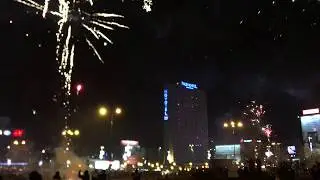 New Year 2019 Celebration in Warsaw, Poland