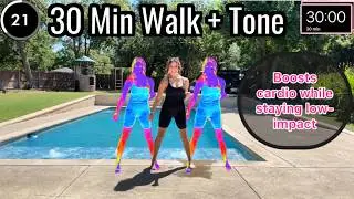 30 Min Walking Workout for Weight Loss | Barefoot + Bonus Burn