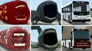 OLD AND NEW UPDATE: TRAIN EATER, THE BLOOP, BUS EATER BUILDER VS ALL TREVOR HENDERSON BATTLE In GMOD