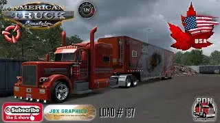 American Truck Simulator RDN Trucking Canada. Перевозка груза № 187 из Бомонта, Техас, в Лонгвью,...