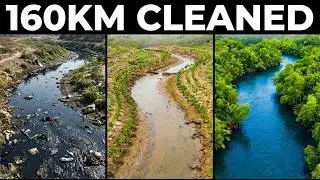 India's Monk Cleaned 160km of River With 3,000 Volunteers &mdash; The Before/After Doesn't Look Real
