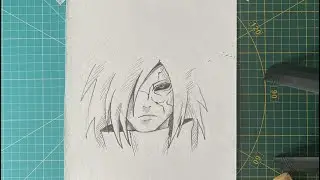 How to draw madara uchiha step-by-step