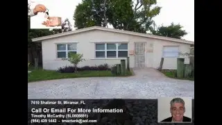 House For Sale Miramar Florida 20% Down Owner Financing Short Term No Approval No Qualifying