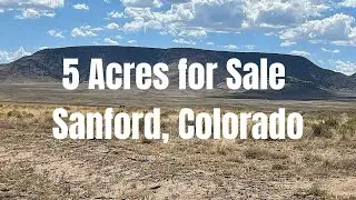 5 Acres for Sale in Sanford, Colorado! Owner Financing Available!