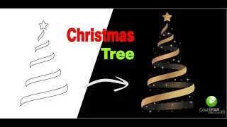 Now it's time to make a Christmas tree 10 MINUTES! | coreldraw tutorial logo design | shell_design