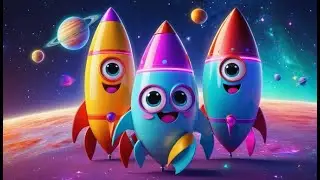 Three Toy Rockets Count the Planets + More Nursery Rhymes & Kids Songs