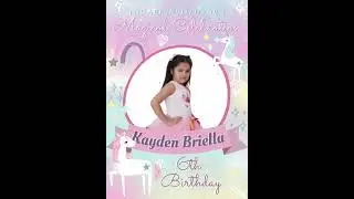Magical Unicorn Birthday Invitations | Girls birthday party invites with Trendy Unicorn Theme