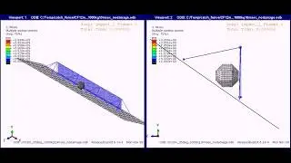 Modeling of a rockfall catch fence